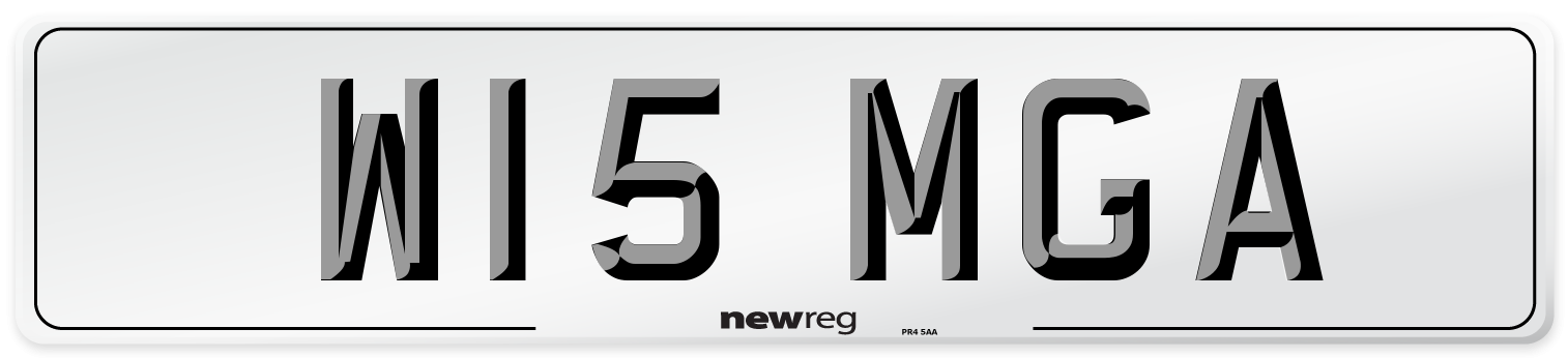 W15 MGA Number Plate from New Reg